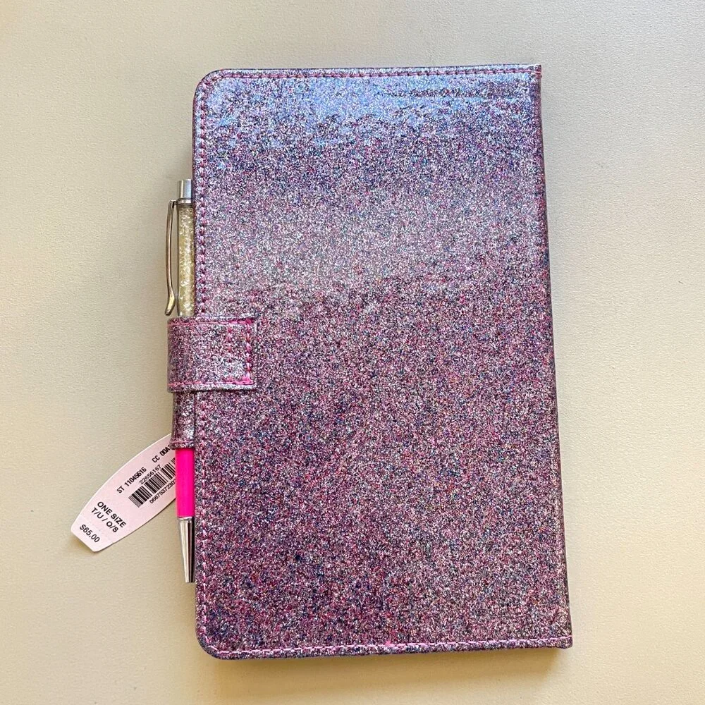 New Victoria's Secret Glitter Angel Wing Notebook with Pen Set Journal Diary NWT